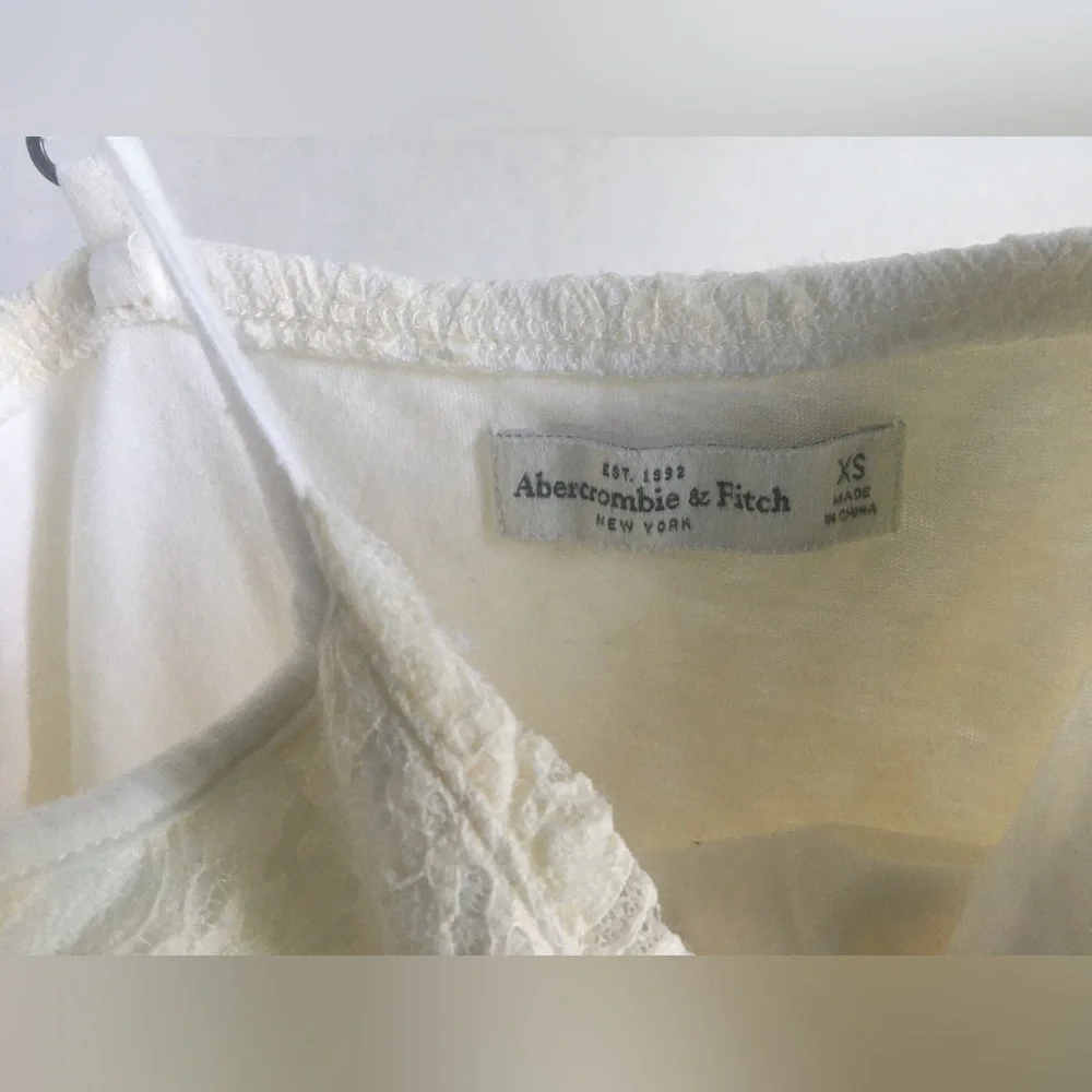 Abercrombie & Fitch Lace Maxi Dress - Off White/cream Spaghetti Straps - X-Small